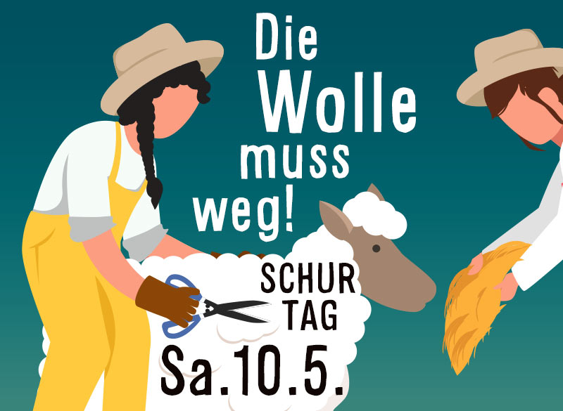 Kinder spielen auf einer Spieplatzdrehscheibe, darauf die Aufschrift zu den neuen Betreuungszeiten 8-16 Uhr